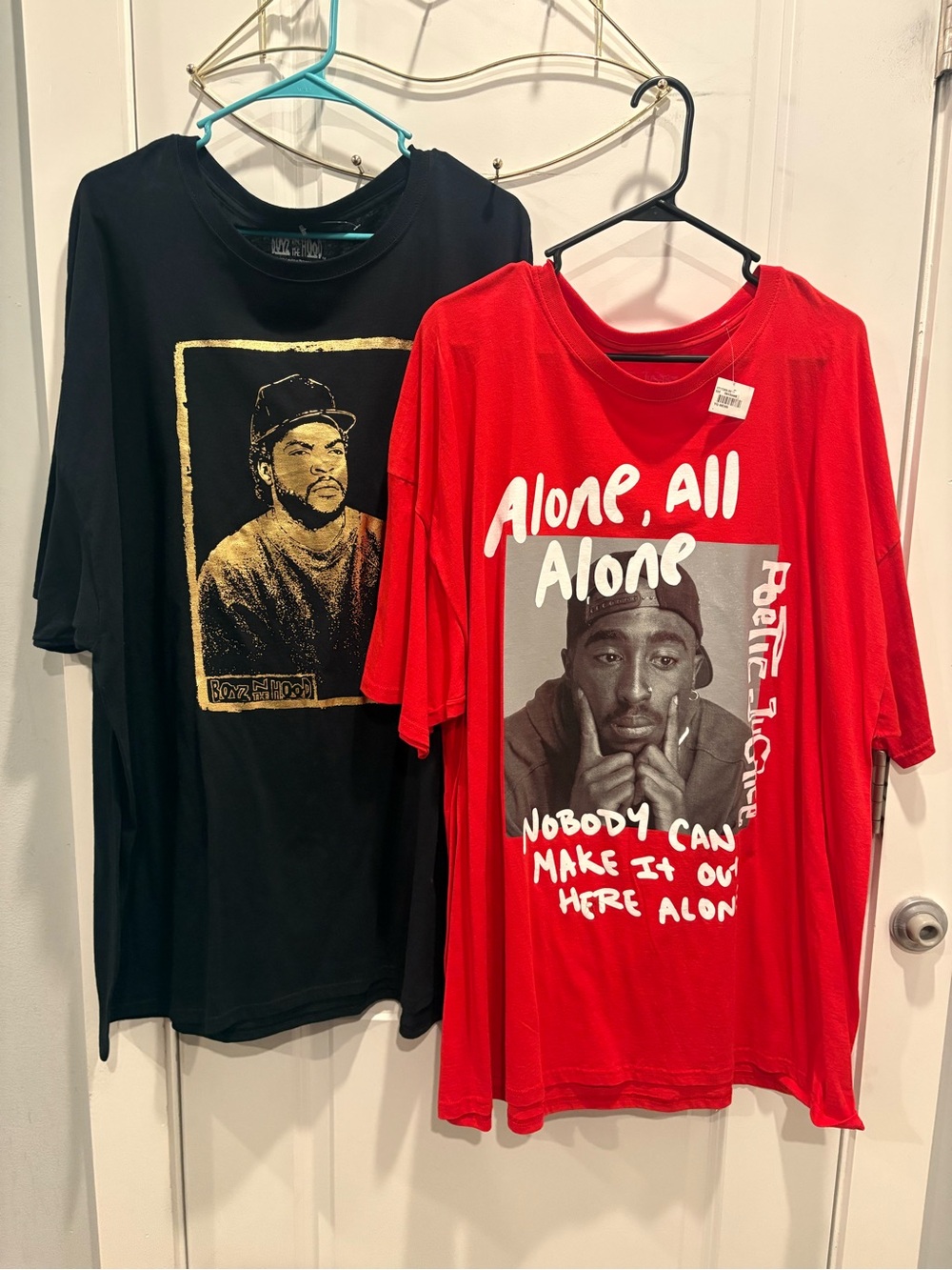 Pair of Hybrid Apparel Graphic Tees